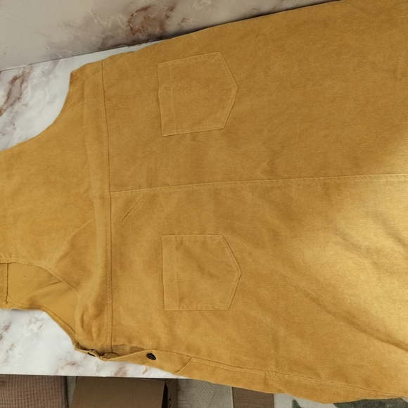 Mustard Yellow Corduroy Overall Dress - Picture 4 of 5